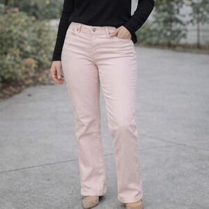 Eileen Fisher‎ Pink Straight Leg Jeans Women's Size 6 Organic Cotton Blend